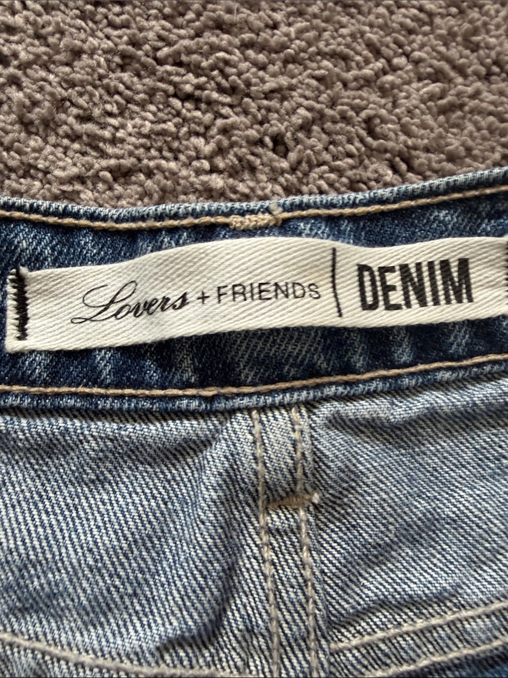 Lovers + Friends Light Blue Asymmetrical Ruffle Denim Mini Skirt - Picture 2 of 4